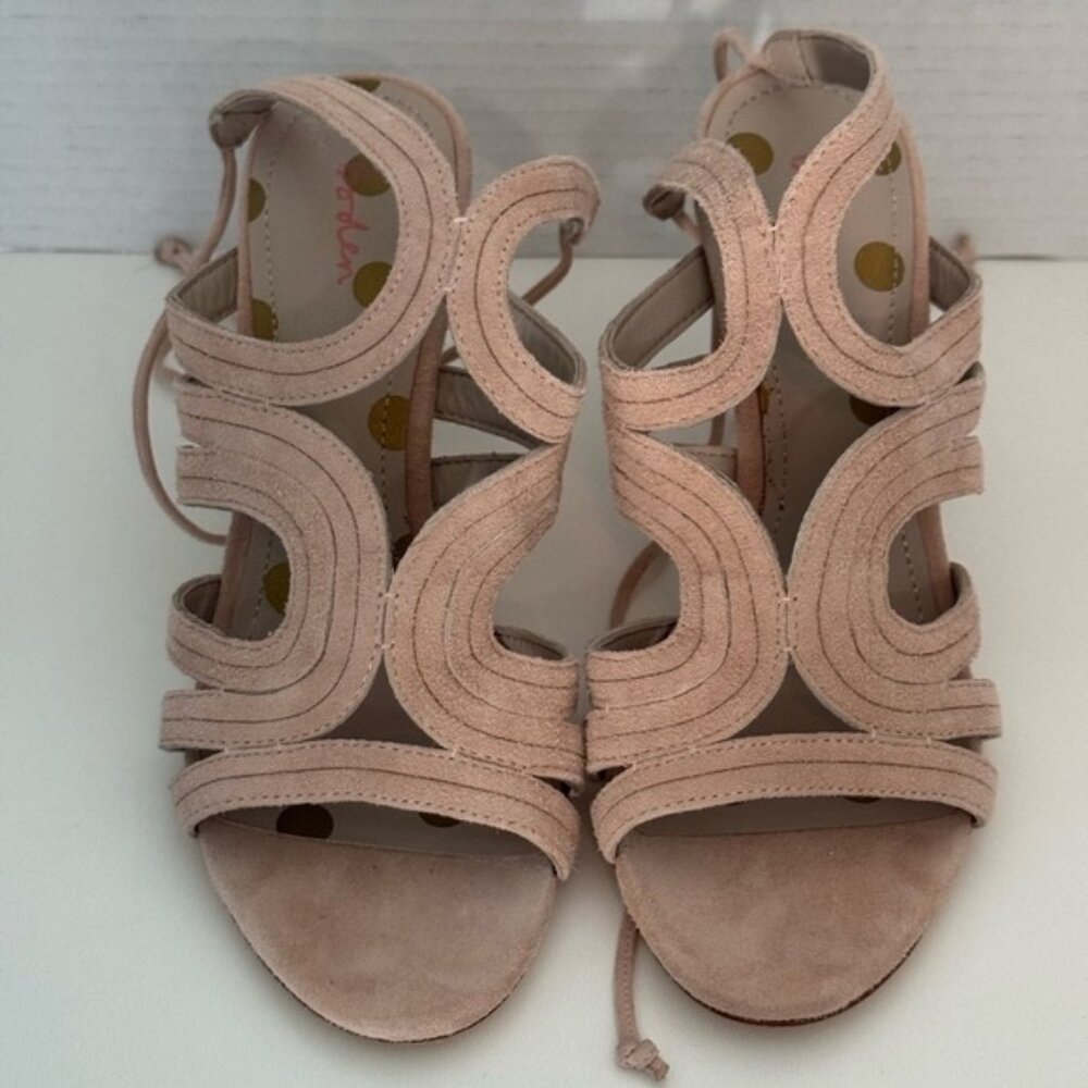 Boden Cut Out ankle tie heels size 37 (size 6.5 see Boden size chart)Nude Beige